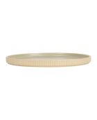 Plat rond Sweet Leaves amande - D33x2,5 cm