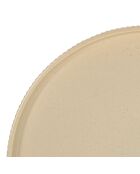 Plat rond Sweet Leaves amande - D33x2,5 cm