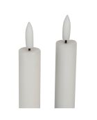 2 tweekleurige LED-kaarsen BTE Candle 2xAAA wit/salie - D2xh25 cm
