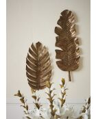 Déco murale feuille de bananier mordorée - 29x88,5 cm
