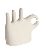 Decorazione organica a mano ecru - 15x7xH15 cm