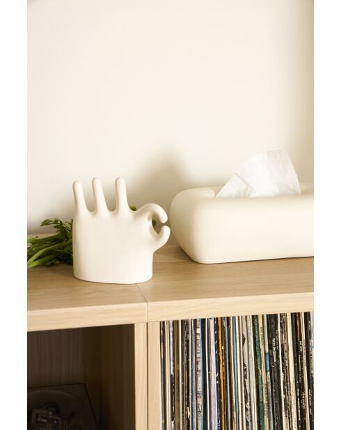 Déco main Organic écrue - 15x7xH15 cm