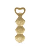 Antieke flesopener met gouden schelp - L12,5 cm