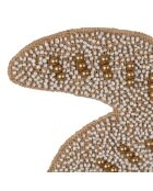 Déco murale palmier en coton Tropic Étoile naturel/blanc - 23,5x25 cm