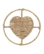 Sottobicchiere naturale a forma di cuore marino del Borneo - D20 cm