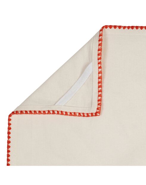 3 torchons brodés en coton Formidable blancs - 50x70 cm