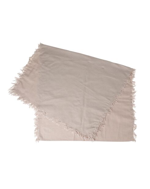 Chemin de table en coton 175 g/m² Nalia naturel - 160x50 cm