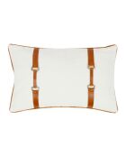 Housse de coussin en coton Haos blanche - 50x30 cm