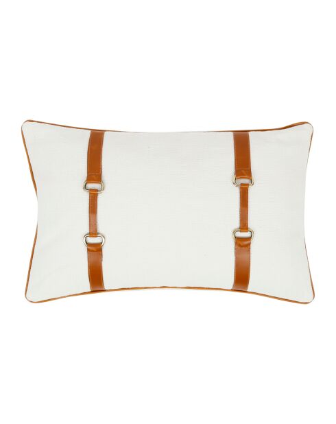 Housse de coussin en coton Haos blanche - 50x30 cm