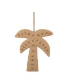 Déco murale palmier en coton Tropic Étoile naturel/doré - 26x32 cm