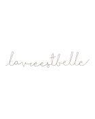 Déco murale « La Vie est Belle » Tournille dorée - 82x14 cm