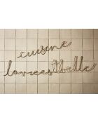 Déco murale « La Vie est Belle » Tournille dorée - 82x14 cm