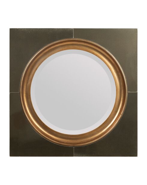 Miroir biseauté Pasea doré - 51x51 cm