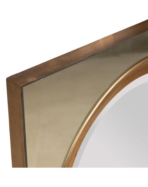 Miroir biseauté Pasea doré - 51x51 cm
