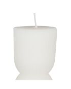 6 Bio-Kerzen ecru 120 g - D4,5xh9,5 cm