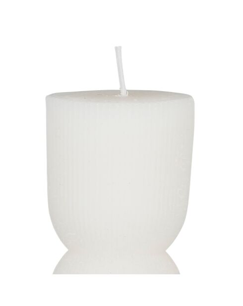 6 Bio-Kerzen ecru 120 g - D4,5xh9,5 cm