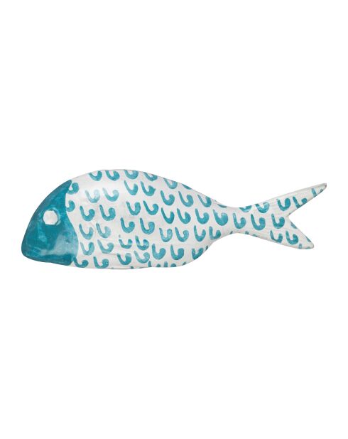 Déco poisson Corfou turquoise - 26x8,5 cm