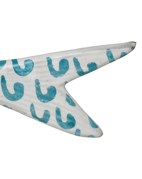 Déco poisson Corfou turquoise - 26x8,5 cm