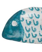 Déco poisson Corfou turquoise - 26x8,5 cm