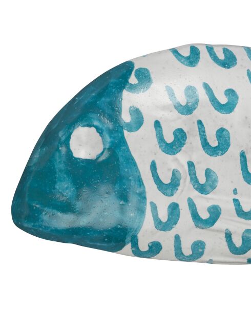 Déco poisson Corfou turquoise - 26x8,5 cm