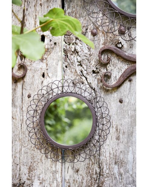 Miroir Lore noir - D31 cm