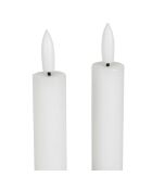2 zweifarbige LED-Kerzen BTE Candle 2xAAA weiß/koralle - D2xh25 cm