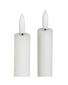 2 zweifarbige LED-Kerzen BTE Candle 2xAAA weiß/braun - D2xh25 cm