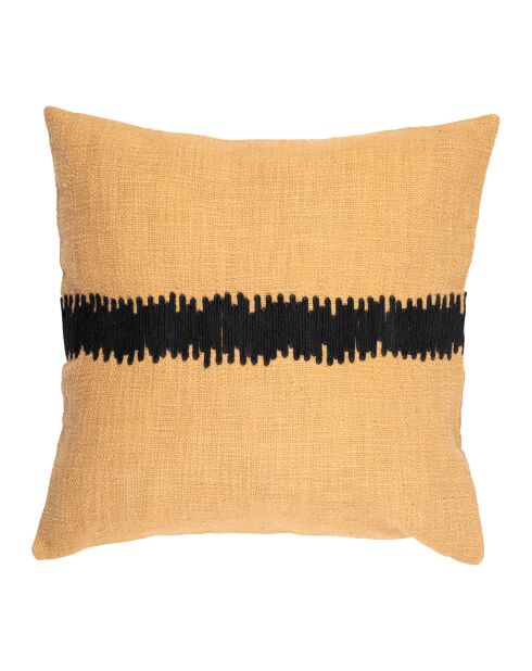 Kissenhülle Horizon aus Baumwolle beige/schwarz - 45x45 cm
