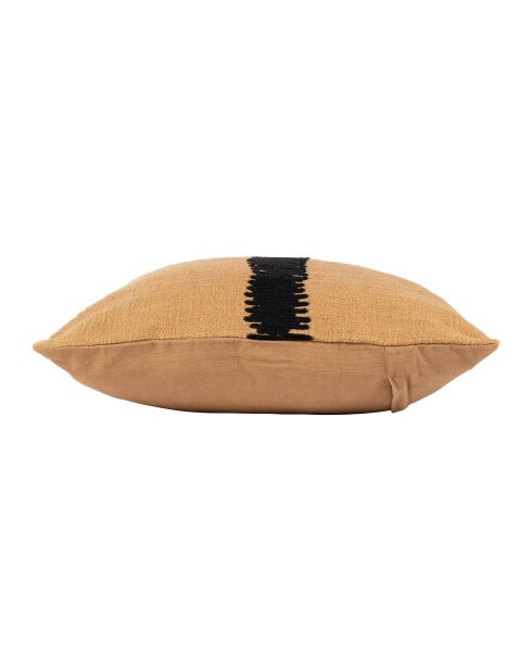 Kissenhülle Horizon aus Baumwolle beige/schwarz - 45x45 cm