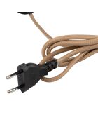 Elektrokabel mit Textilschalter E27 40 W natürlich - 2 m