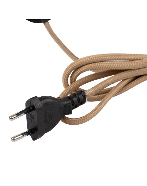 Elektrokabel mit Textilschalter E27 40 W natürlich - 2 m