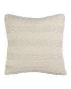 Fodera per cuscino Ombelio in cotone naturale/argento - 45x45 cm