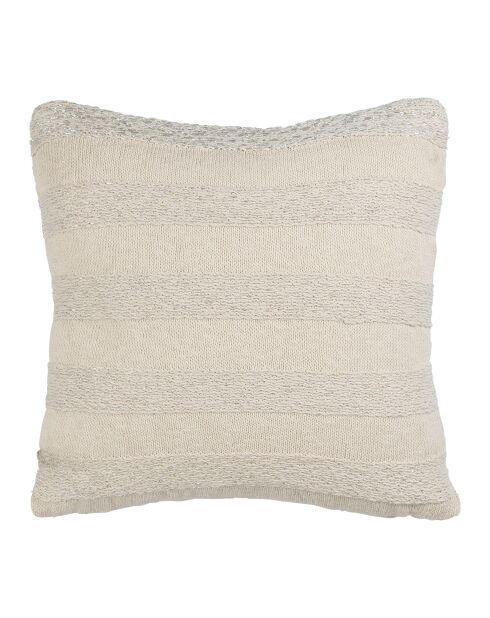 Fodera per cuscino Ombelio in cotone naturale/argento - 45x45 cm