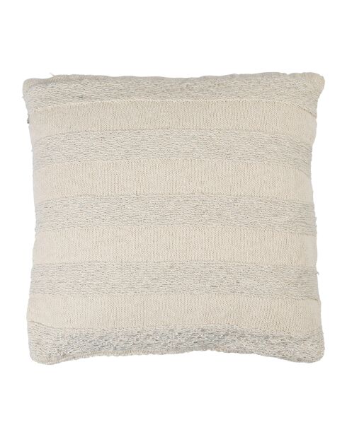 Fodera per cuscino Ombelio in cotone naturale/argento - 45x45 cm