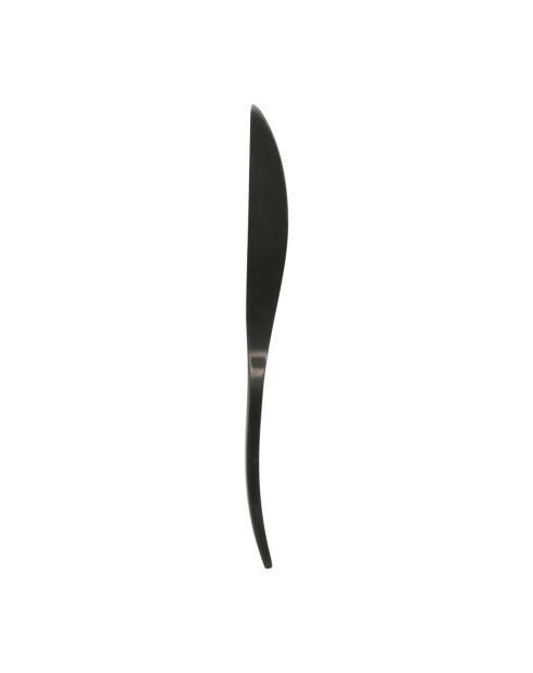 6 Couteaux en inox 18/0 Ablis noir mat - 23,5x2x1,5 cm