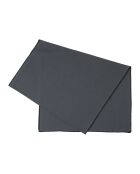 Chemin de table en coton lavé 170 g/m² Corino gris foncé - 160x50 cm