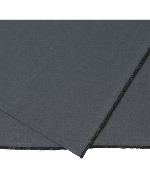 Chemin de table en coton lavé 170 g/m² Corino gris foncé - 160x50 cm