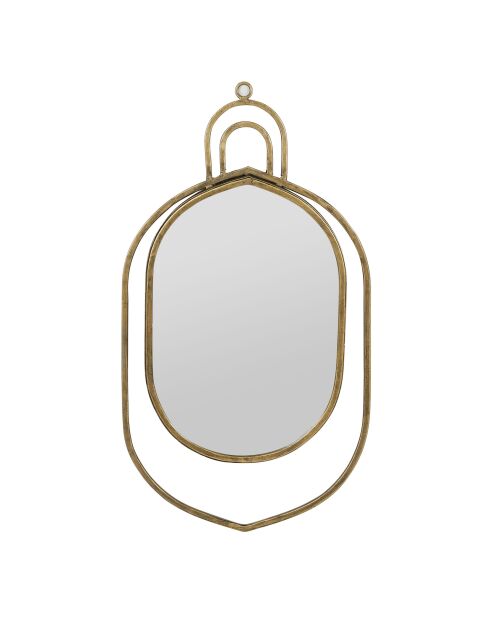 Miroir ovale Koshi doré - 30x54,5 cm