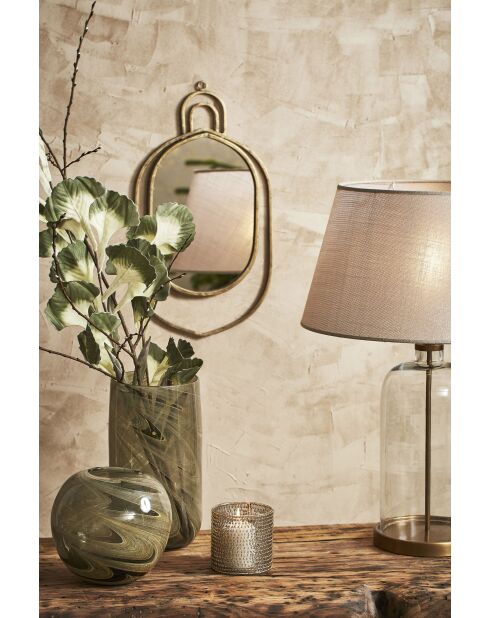 Miroir ovale Koshi doré - 30x54,5 cm
