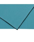 Chemin de table en coton lavé 170 g/m² Corino turquoise - 160x50 cm