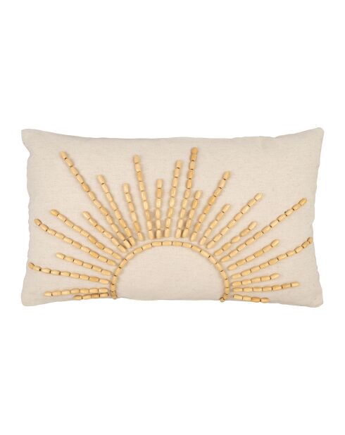 Fodera per cuscino Soleil in cotone bianco/naturale - 50x30 cm