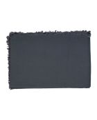 Nappe en coton lavé 175 g/m² Nalia gris foncé - 250x160 cm