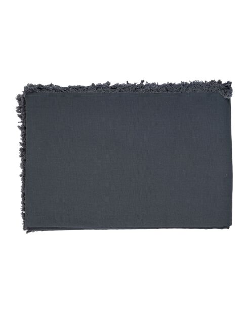 Nappe en coton lavé 175 g/m² Nalia gris foncé - 250x160 cm
