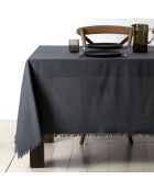 Nappe en coton lavé 175 g/m² Nalia gris foncé - 250x160 cm