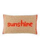 Housse de coussin Sunshine Seguia naturelle/corail - 50x30 cm