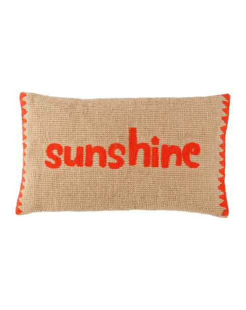 Housse de coussin Sunshine Seguia naturelle/corail - 50x30 cm