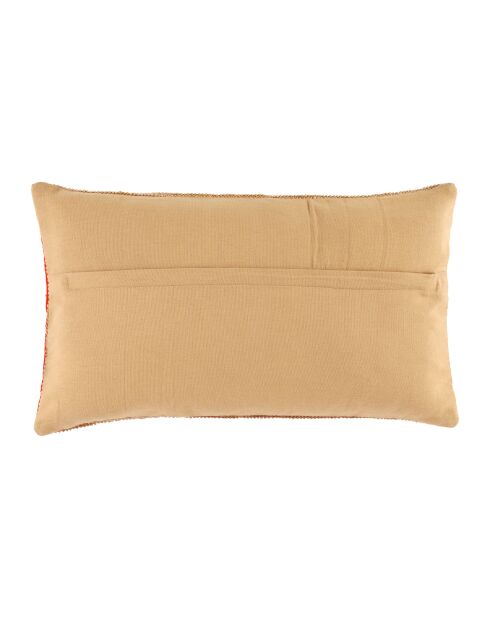 Housse de coussin Sunshine Seguia naturelle/corail - 50x30 cm