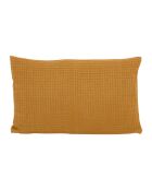 Beezz mosterdkleurige katoenen kussenhoes met honingraat - 50x30 cm