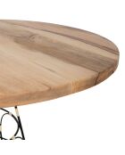 Runder Tisch Monarch natur/schwarz - D120xh80 cm