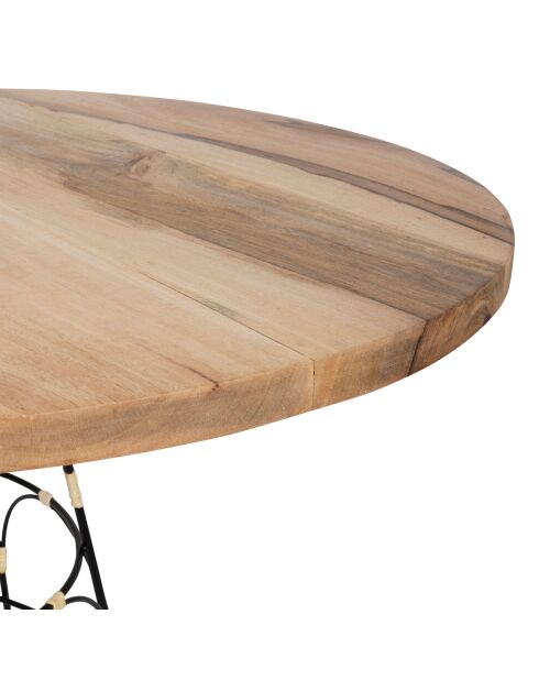 Runder Tisch Monarch natur/schwarz - D120xh80 cm